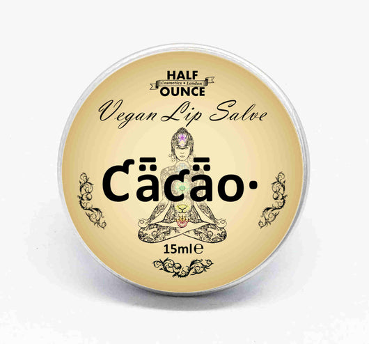 Cacao Lip Salve with Pure Ceremonial Cacao, Vegan Lip Balm