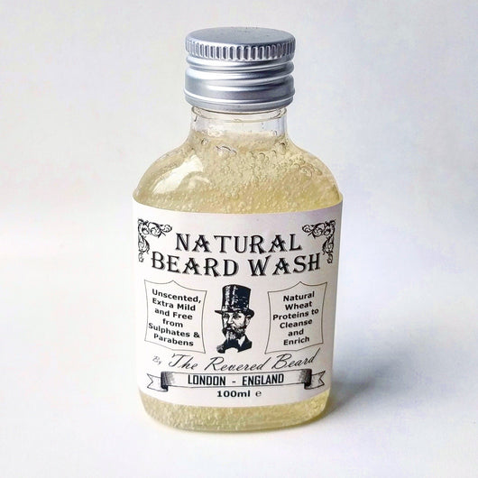 100ml Bottle of Natural Beard Shampoo by The Revered Beard