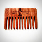 Wooden Pompadour Streaker Comb